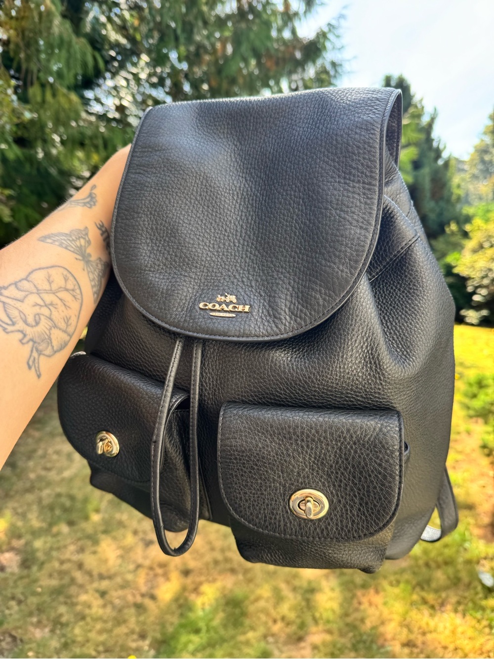 Coach Pebbled Leather Billie Backpack